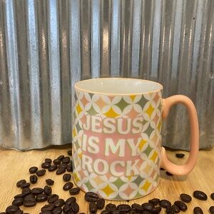 Coffee Mug “Jesus Is My Rock” quality mug 10 Strawberry St. Inspirational Mug